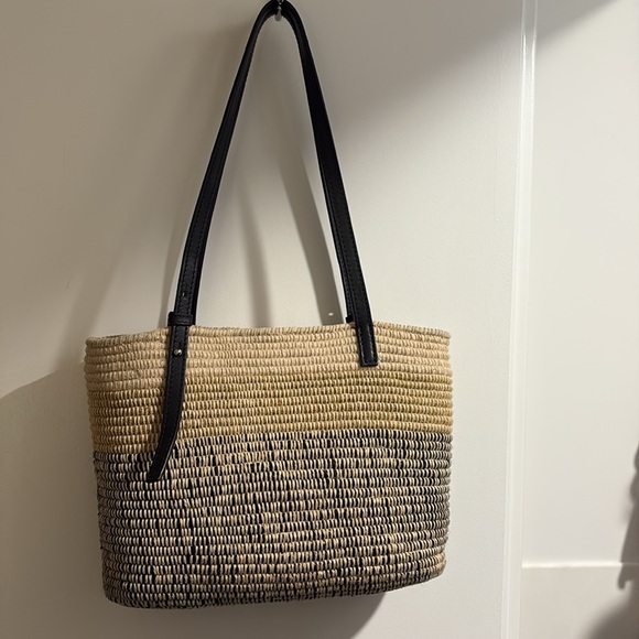Loewe Square Basket Tote Woven Raffia Small Ombré Black - Picture 3 of 7